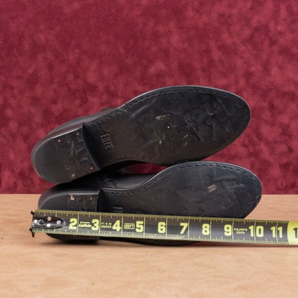 Frye Wmn Carson Piping Tall Western Cowboy Black Leather Fashion Knee Boots 8.5 - Picture 5 of 10